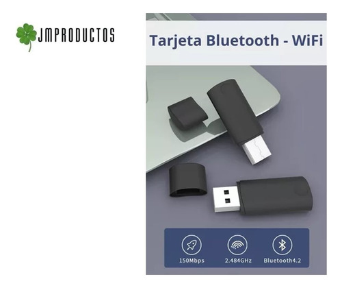 Adaptador Transmisor Usb 2 En 1 Wifi + Bluetooth Para Pc