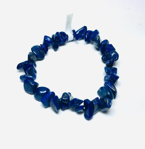 Pulseira De Lápis Lazuli Pedra Cascalho Pedra Semi Preciosa 