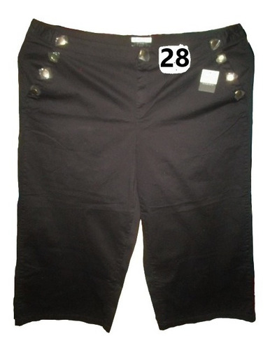 Pantalon Negro Pierna Ancha Talla Mujer 28 (48 Mex) Eloqii