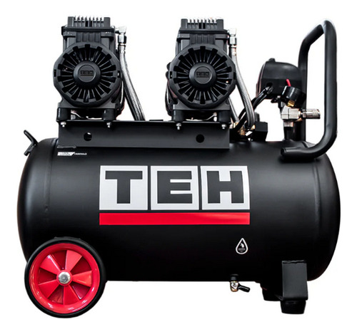 Compresor de aire eléctrico Tehtools TAC50L 50L 4hp 220V 50Hz negro