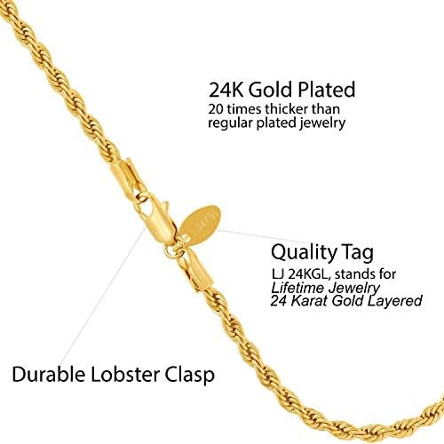 Lifetime Jewelry Tobillera De Cadena De Cuerda De 4 Mm Para