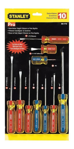 Set De Herramientas Stanley 69-172 Pro 10 Piezas