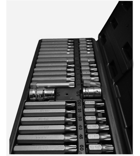 Juego 40 Piezas Puntas Torx Allen Multiestria Profesional