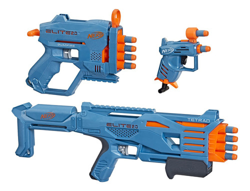Pistolas Nerf Elite 2.0 Niños Lanzador - Set 3 Pistolas