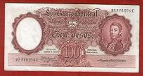 Billete Argentino 100 Pesos Leyes 12962 Y 13571