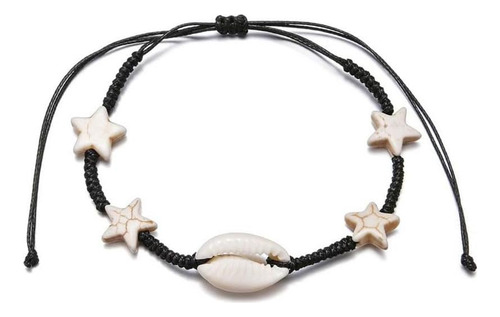 Shegirl Boho Shell Pulsera De Tobillo Moda Simple Cuerda De
