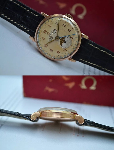 Omega Moonphase Ouro Rosa Cal. 27dl Ref: 2473 40´s Lindo