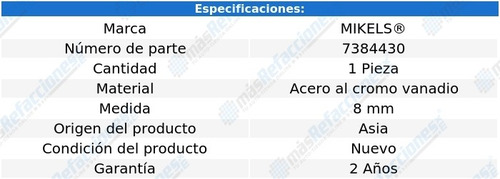 Llave Combinada 8 Mm Vanadio Cromo Mikel´s