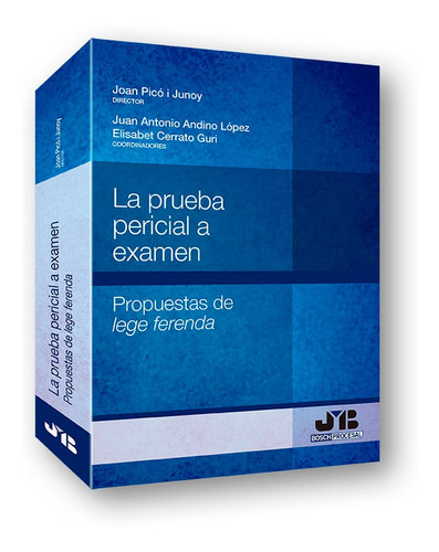 La Prueba Pericial A Examen, De Picó I Junoy, Joan. Editorial J.m. Bosch Editor, Tapa Blanda En Español