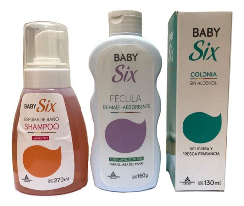  Pack Six Baby Shampoo + Colonia + Fecula