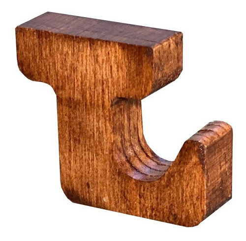 Ganchito Porta Barbijo Paraguas Para Perchero Chero De Pared Color Caoba