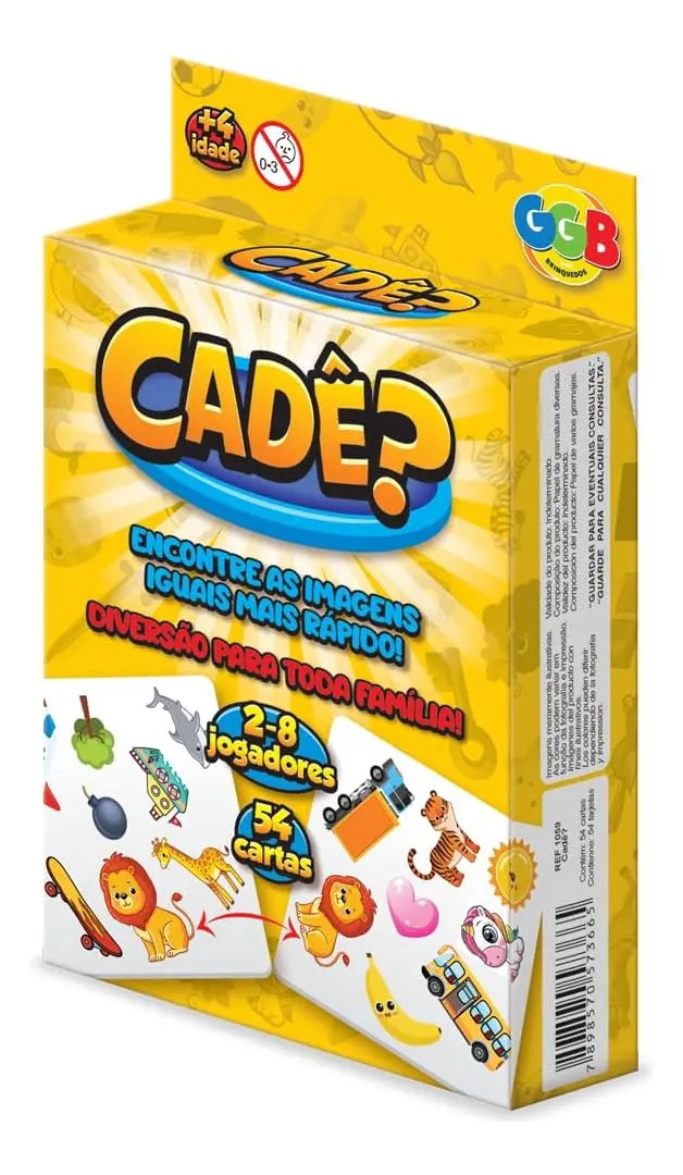 Cadê? Jogo de cartas focado na agilidade e atenção para 2 a 8 jogadores