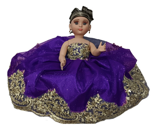 Muñeca Quinceañera Xv Morado Especial (Reacondicionado)