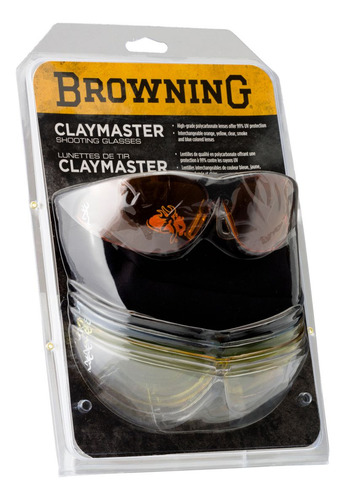 Òculos De Proteção Browning Claymaster - Com 5 Lentes Lente 5 Cores