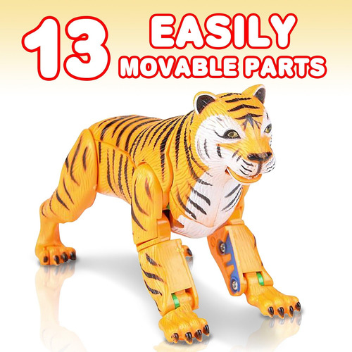 Artcreativity Tiger Robot Action Figure Com 13 Peças Móveis,