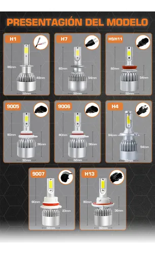 D1z Para Renault Kit Focos Delanteros De Led Luz Alta/baja