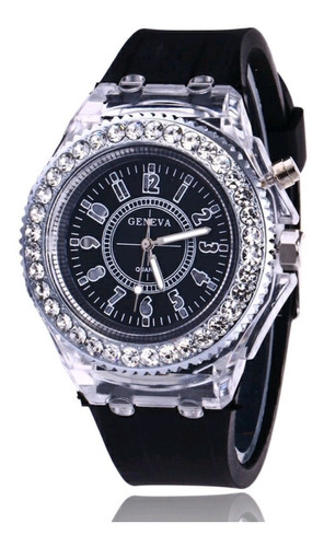 Reloj Luminoso Geneva Negro 