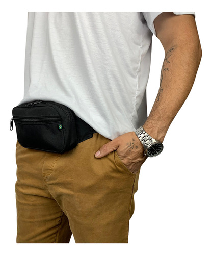 Kit 25 Pochete De Cintura Personalizada Com Logomarca Cor Preto Desenho Do Tecido Lisa