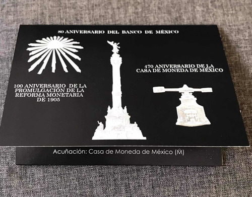 Bleister De Monedas De $100 Aniversario Del Banco De México.