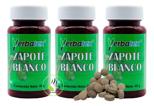 3 Extractos De Hierba Zapote Blanco Con 100 Pz C/u Yerbatex