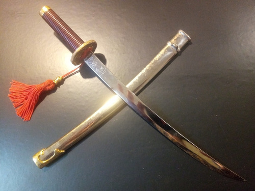Miniatura Katana- Toledo- Mide 28 Cm Con Vaina. A Restaurar (Usado)