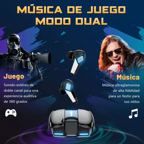 Audifonos Gamer inalambricos Bluetooth 5.2 Auriculares Para Juegos Dual  Gaming