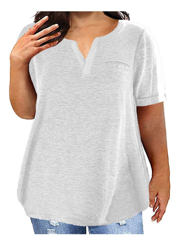 Q Tops Para Mujer, Blusa Con Cuello En V, Encaje, Holgada, M