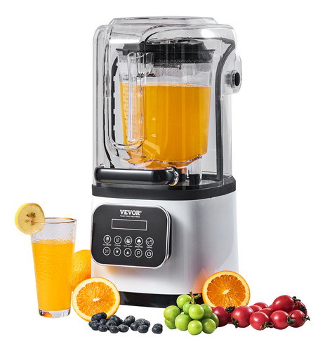 Vevor Batidora Silent Touch Con Tapa Insonorizada 2l Blanco