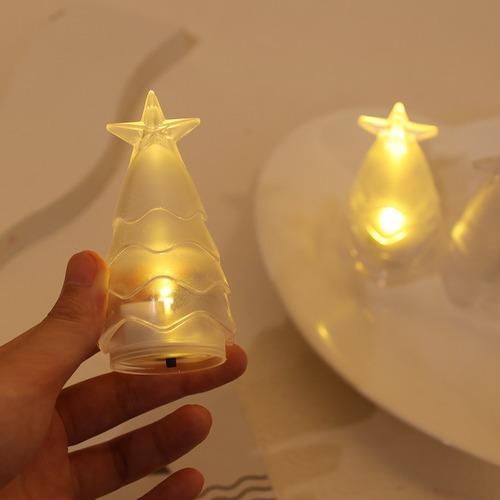 Luz Nocturna Brillante Con Forma De Árbol De Navidad Con For