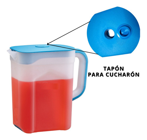 Jarra Para Agua Plástico 4 Litros Con Tapa Betterware Azul