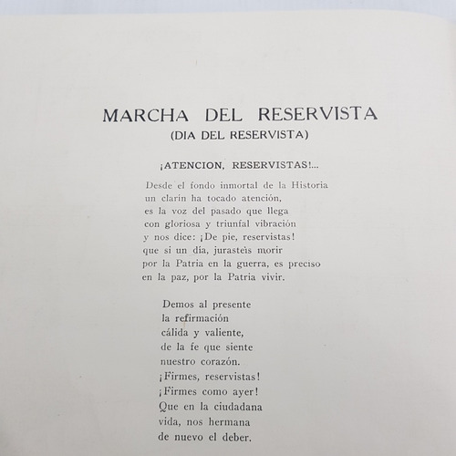 Imagen 5 de 7 de Ejército Argentino Marcha Del Reservista Partitura Mag 59502