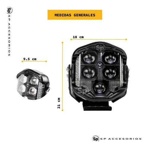 Par De Luces Led Dually Spot Blanco Jeep Wrangler Tj 2005+