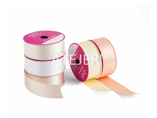 Imagen 2 de 5 de Cinta Raso N° 5 De 25mm Cordón De Oro X 10 Mts