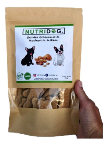 Galletas Para Mascotas Mantequilla De Mani Premium Nutridog