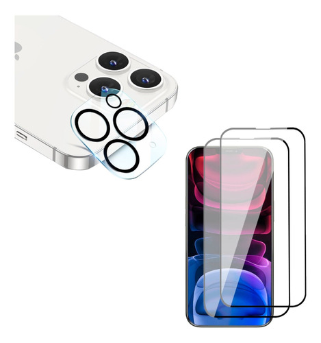 Vidrio Camara + Full Glue Compatible Con iPhone 13 Pro