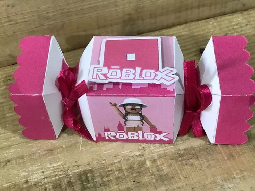 Kit Lembrancinhas Roblox Rosa Papelaria Roblox Menina 20 Caixinhas Festa  Fácil Roblox Rosa.