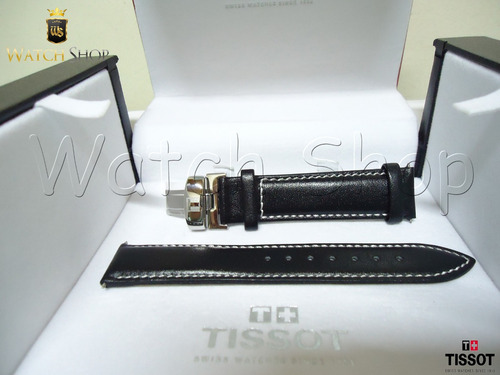 Pulseira De Couro Tissot Prs200 T067 19mm L /branca Original