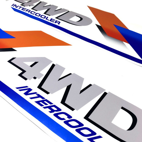 Par De Adesivos Kia Sportage 4wd Intercooler Emblema Lateral