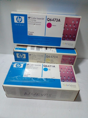 Kit 3 Toner Q6471a, Q6472a, Q6473a Para Hp Lj3600 Nu3v0 Orig