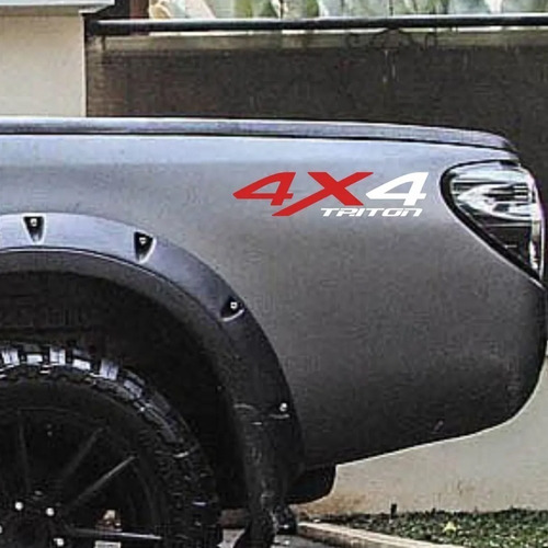 Par Adesivo 4x4 Mitsubishi L200 Triton Lateral Camionetes