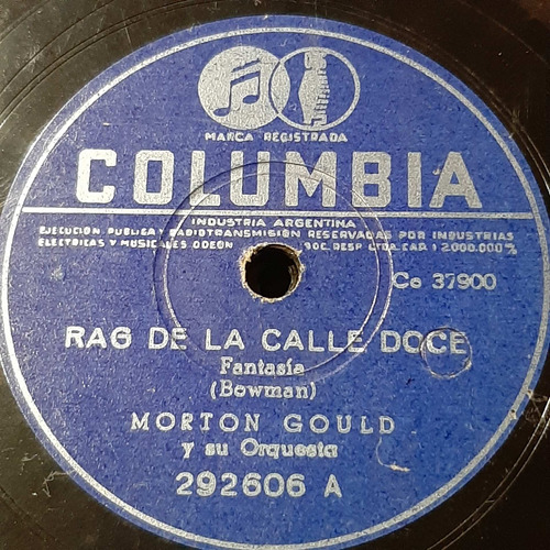 Pasta Morton Gould Su Orquesta Columbia C285