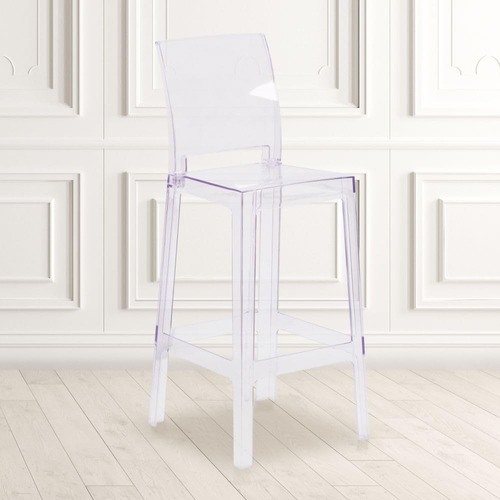 Flash Furniture Mckenna Juego De 4 Taburetes De Bar Fantasma