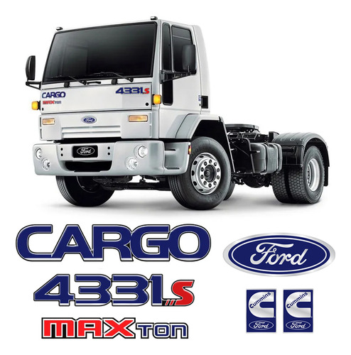 Adesivos Ford 4331s Cargo Maxton Cummins Emblema Caminhão