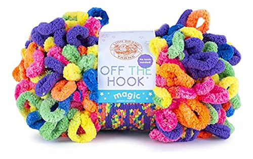 (1 Madeja) Lion Brand Yarn Off The Hook Magic No Needle Bulk