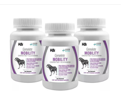 3 Pz Complete Mobility Perro Vitamina Para Articulaciones