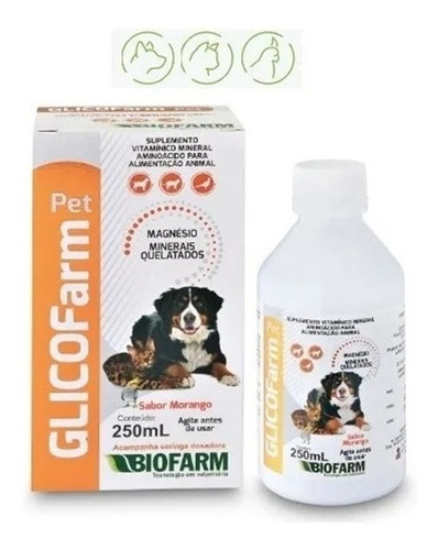 Glicofarm Pet 250ml Suplemento Vitamínico Completo