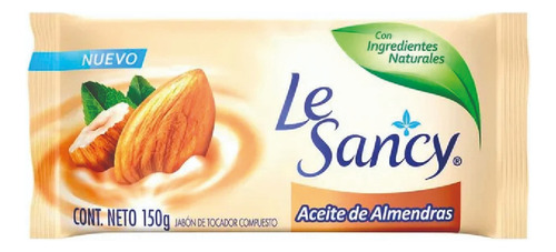 Jabon Le Sancy En Barra Aceite De Almendras 150gr Unidad
