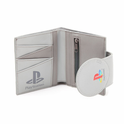Billetera Gris Cuero De Los Videos Juegos Playstation