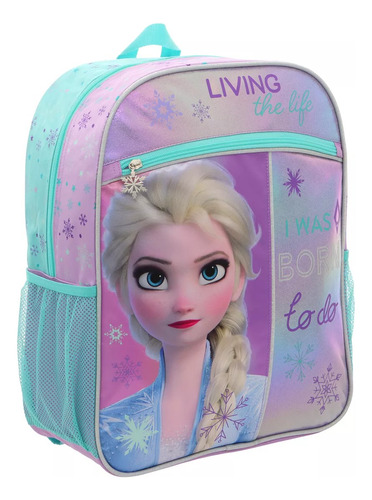 Mochila Escolar Primaria Disney Frozen Morada Grande