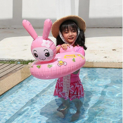 Salvavidas Conejo Flotador Inflable Andadera De Bebes 65 Cm